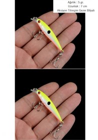 Resim Rapala Lures Yapay Suni Yem Jig Yem 2 Adet 5gr 7cm Sarı 