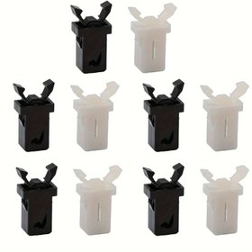 Resim 10 Adet Kendinden Kilitli Çöp Kutusu Kapakları - Kolay Kurulum, Dayanıklı Plastik Atık Kutusu Anahtarları Dokunmatik Üst Basma Tokası ile - Dış ve İç Mekan Kullanımı İçin Mükemmel - Cilalı Bitiş, Dikdörtgen Şekil 