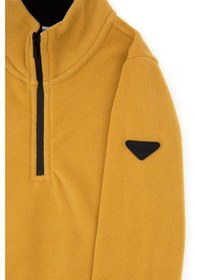 Resim U.S. Polo Assn. Erkek Çocuk Hardal Fermuarlı Yaka Sweatshirt 50313841-VR151 