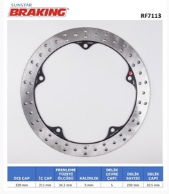 Resim Honda Nc700 Nc750 Yuvarlak Ön Fren Disk Braking Rf7113 