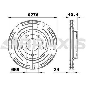 Resim Braxıs-ae0586 - On Fren Aynası Havalı Mıtsubıshı Lancer 1.5 1.6 