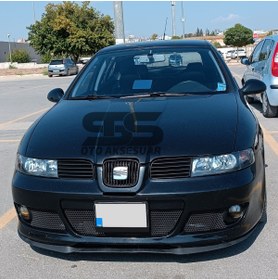 Resim STS Oto Aksesuar Seat Toledo Mk2 Cupra R Uyumlu Ön Lip Mat Siyah Ön Tampon Lip 