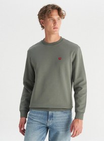 Resim Wrangler Bisiklet Yaka Haki Erkek Sweatshirt-w2520255801 Haki 