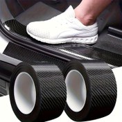 Resim 3D Nano Karbon Lifli Araba Kapı Kenarı Koruma Filmi - Su Geçirmez Çizilmeye Dirençli PVC Darbe Önleyici Bant, Araç Dış Aksesuarları için Siyah Yaratıcı Çizik Kapatma Etiketleri, Araç Koruma Aksesuarları 