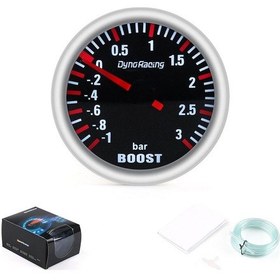 Resim Araba Modifiye Yarış Aleti 12v Güneş Gözlüğü Turboşarj Göstergesi 52mm Beyaz Işık Mekanik 3bar 1637 