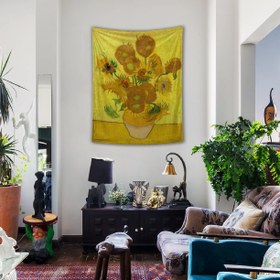 Resim Sunflowers - Ayçiçekleri Duvar Örtüsü - 100 cm x 135 cm 