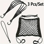 Resim 3'lü Set Elastik Bungee Kordonları - Motosikklet ve Bisükle için, Miğfer Aşağı İpi, Çanta Düzeneği ile Güncel Depolama. Fonksiyonel çekme ipi elastic kordunuza baş örtüsü çıkartma bandı, şeker bayram hediyesi, Şapka Kayış 