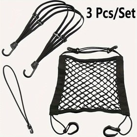Resim 3'lü Set Elastik Bungee Kordonları - Motosikklet ve Bisükle için, Miğfer Aşağı İpi, Çanta Düzeneği ile Güncel Depolama. Fonksiyonel çekme ipi elastic kordunuza baş örtüsü çıkartma bandı, şeker bayram hediyesi, Şapka Kayış 