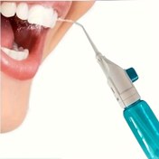 Resim 2-in-1 Taşınabilir Diş İrrigatörü ve Su Püskürtücüsü - Çift Nozullu Diş Temizleyici ve Ağız Bakımı Cihazı Ev ve Seyahat İçin, Elektrik Gerektirmez, Etkili Diş Tıkanlığı İçin İdeal, Diş Bakımı Aksesuarı 
