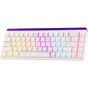 Resim Coverzone Kontur Desenli Ambiyans Aydınlatmalı Red Switch Mekanik Klavye Ajazz Nacodex NK-68 