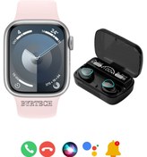 Resim BYRTECH Watch 9 Series T900 Pro Max Akıllı Saat + M10 Powerbank Kutulu Bluetooth Kulaklık İkili Paket 