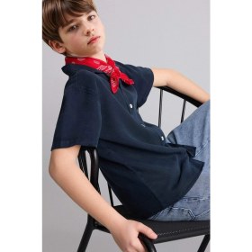 Resim DeFacto Regular Fit Apaş Yaka Kısa Kollu Gömlek Erkek Çocuk H5646A826SM 