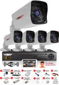 Resim TAIKY 5 Kameralı 5mp Sony Lensli Fullhd 1080p Yüz Tanıma Wıfı Güvenlik Kamera Sistemi W-f342-250 