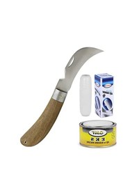 Resim 3'lü Aşı Bıçağı Seti - Aşı Macunu Ve Bandı İle Birlikte 
