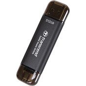 Resim TS512GESD310C 512 GB USB Type-C Siyah Taşınabilir Harici SSD Transcend