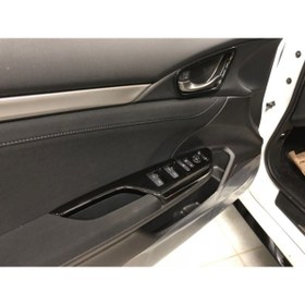 Resim Genel Markalar Honda Civic İçin Uyumlu 2016-2020 Fc5 Piano Black Kapı Kolçak Kontrol Kaplama 