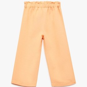 Resim Koton Beli Lastikli Yüksek Bel Keten Karışımlı Pantolon Turuncu 5smg40016aw Turuncu 