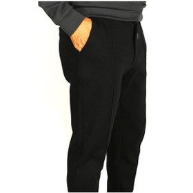Resim Erkek Siyah Bel İpli Slim Fit Yan Cepli Armürlü Jogger Pantolon Ncs Jeans 1642-siyah Siyah 
