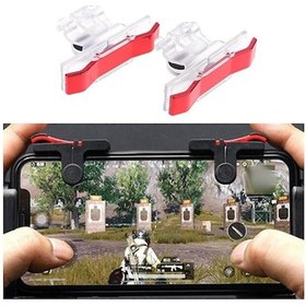 Resim Mobil Oyuncu Tetik Tuşu Pubg Tetik Düğmesi Telefonlar İçin Tetik Ateşleyici Oyun Aparatı 