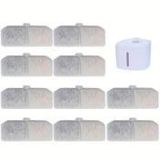 Resim 10 adet Evcil Hayvan Su Çeşmesi Yedek Filtreleri, 113x43mm Reçine Aktif Karbon Çekirdeği Kedi ve Köpek Akıllı Dağıtıcılar için, Şarj Edilmemiş, Pil Gerektirmez 