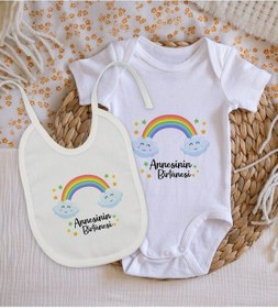 Resim Bitmeyenkartus Bk Kids Annesinin Bir Tanesi Tasarımlı Bebek Body Zıbın Ve Mama Ö Çok Renkli 
