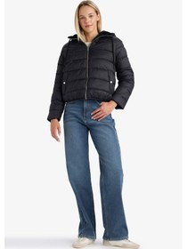Resim Defacto Su Geçirmez Regular Fit Kapüşonlu Suni Kürk Astarlı Mont F2145ax25wnbk27 Siyah-bk27 