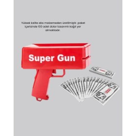 Resim Luord - Store Super Money Gun Para Saçma Tabancası Yüksek Atış Güçlü Kırmızı Model - Lisinya 