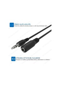 Resim 1.5 Metre 3.5Mm Stereo Aux Ses Uzatma Kablosu 