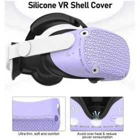 Resim Oculus Meta Quest 2 Mor Silikon Koruyucu Kılıf 