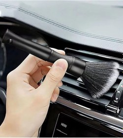 Resim Siyah Araç Oto Araba Klima Havalandırma Detaylı Temizlik Fırçası Premium Yumuşak Tüylü Fırça 