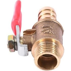 Resim Ulzyvf Kol Kollu Küresel Vana-1 X Altın Ton/kırmızı Kol Kollu Hortum Tırnaklı Vana 