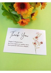 Resim 100 Adet Lux Kalın Kuşe Tebrik Kartı - Teşekkür Kartı 