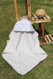 Resim Baveno %100 Pamuk Yıldız Desenli 75x75 Bebek Kundak 