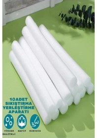 Resim StarMall Süngerli Çubuk Koltuk Örtüsü Sıkıştırma Aparatı 10 Adet Beyaz 