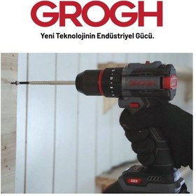 Resim Grogh GRX2011-2 BMC Akülü Şarjlı Matkap 20V 2AH Darbesiz Delme Vidalama Matkap 