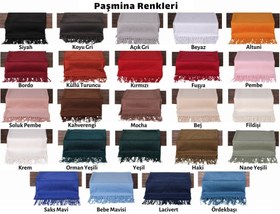 Resim İsme Özel Paşmina Başörtüsü Hediye Seti | Ramazan Hediyelikleri, Bayram, Hac, Umre, Düğün Şal - Sadece Paşmina 
