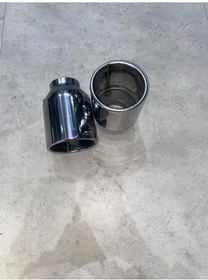 Resim Tek Çıkışlı 110mm Egzoz Ucu Yuvarlak Düz 