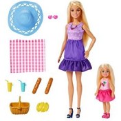 Resim Barbie Malibu ve Chelsea Piknik Oyun Seti JBF43 