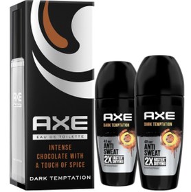 Resim Axe Erkek Parfüm EDT Dark Temptation 100 ml + Roll On Dark Temptation 50 ml 2 Adet 