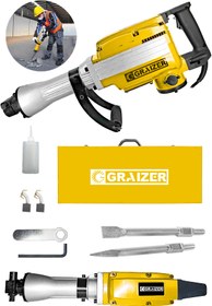 Resim Graizer Powerforge 5800 Pro 17 Kg Büyük Tip Kırıcı Hilti 70 Joule Taşıma Çantalı-Sarı 