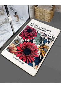 Resim Flower Market 60x100 Cm Banyo Paspası Djt Renkli 