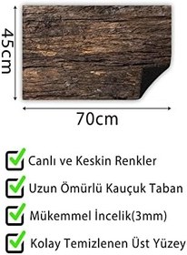 Resim Monnhein Dekoratif Kapı önü Paspas, Dış Mekan/Ev İçi/Banyo/Mutfak/Yatak Odası/Giriş Paspasları Ahşap Baskılı 