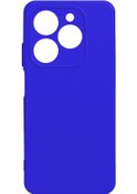 Resim Tecno Spark 20 Kılıf Biye Yumuşak Silikon Case Mavi 