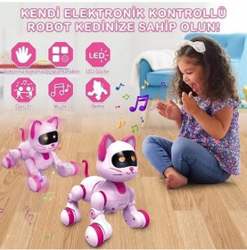 Resim Akıllı Robot Kedi - Uzaktan Kumandalı, Dokunmatik, Programlanabilir, Dans Eden Eğitici Oyuncak Çok Renkli 