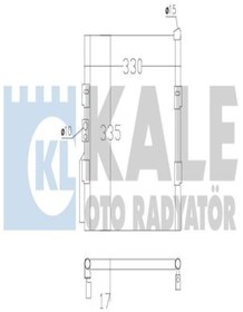 Resim KALE 386800 Klima Radyator (Honda: CIVic 91-95) 330×335×17 (WK912428) 