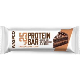 Resim Waspco Bitter Çikolata Kaplı Çikolatalı Kek Aromalı Protein Bar 36G x 1 Adet 