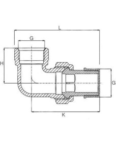 Resim 1''lik Köşe Radyatör Rakoru 