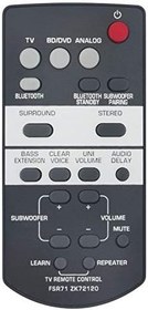 Resim VINABTY Yeni FSR71 Uzaktan Kumandanın Yerine Geçen FSR71 ZK72120 Soundbar Uzaktan Kumanda Yamaha Soundbars YAS-203 YAS203 YAS-CU203 YASCU203 NS-WSW41 NSWSW41 Ses Çubuğu Uzaktan Kumandası için uygun 