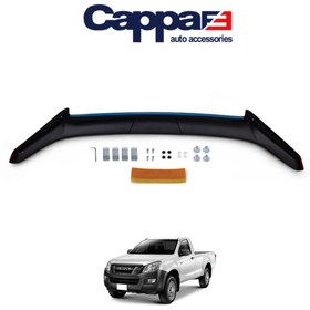 Resim Cappafe Isuzu D-max Ön Kaput Koruyucu Rüzgarlığı 4mm Akrilik (abs) Piano Black 2012-2017 Uyumlu 