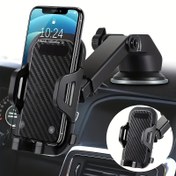 Resim Araba Cep Telefonu Tutucu Araba Çok Fonksiyonlu Evrensel Yerçekimi Araba Destek Navigasyon Braketi Teleskopik Model Emme Kupası Klipsi 